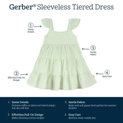 Toddler Girls Pick-A-Daisy Tiered Cotton Gauze Dress