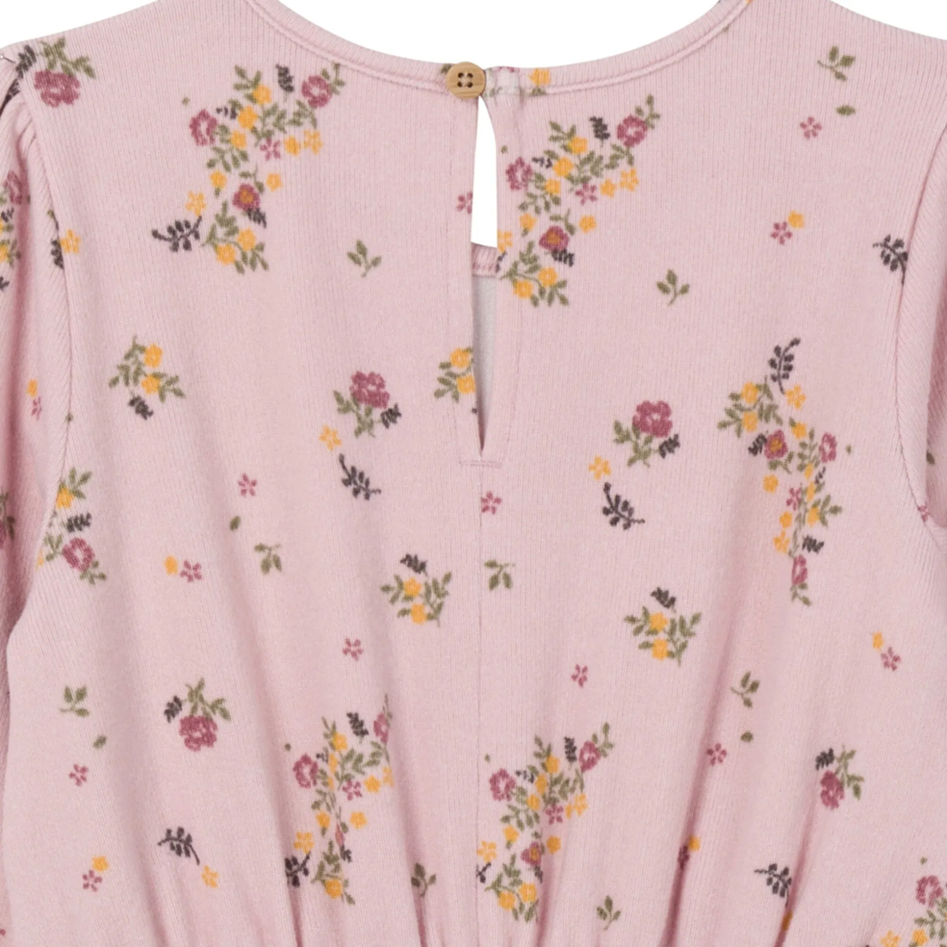Toddler Girls Pink Floral Hacci Jumpsuit