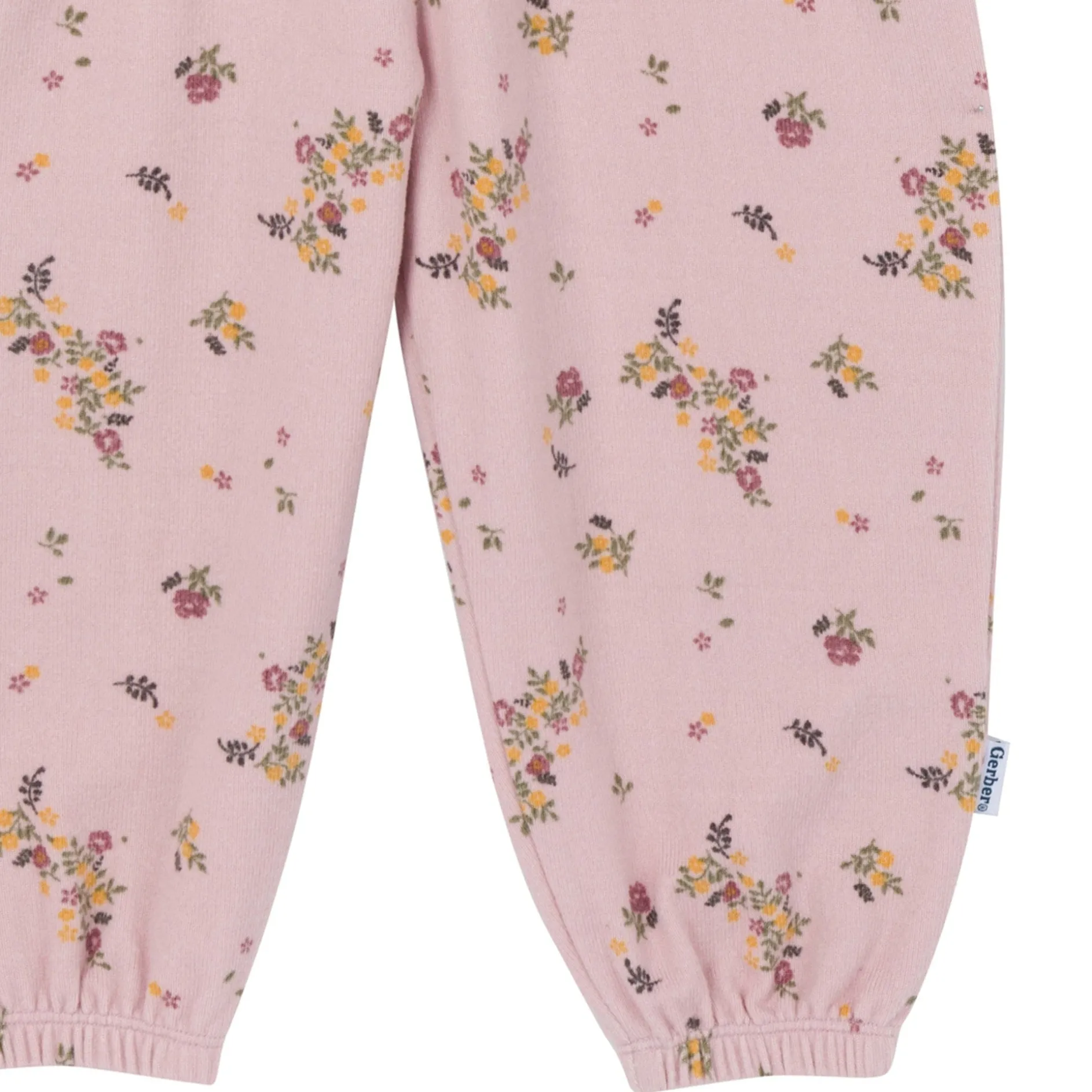 Toddler Girls Pink Floral Hacci Jumpsuit