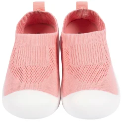 Toddler Girls Pink Stretchy Knit Slip-On Sneaker