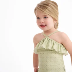 Toddler Girls UPF 50+ Eyelet Floral Print One-Piece Swimsuit
