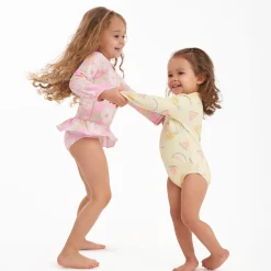 Toddler Girls UPF 50+ Peonies Rash Guard
