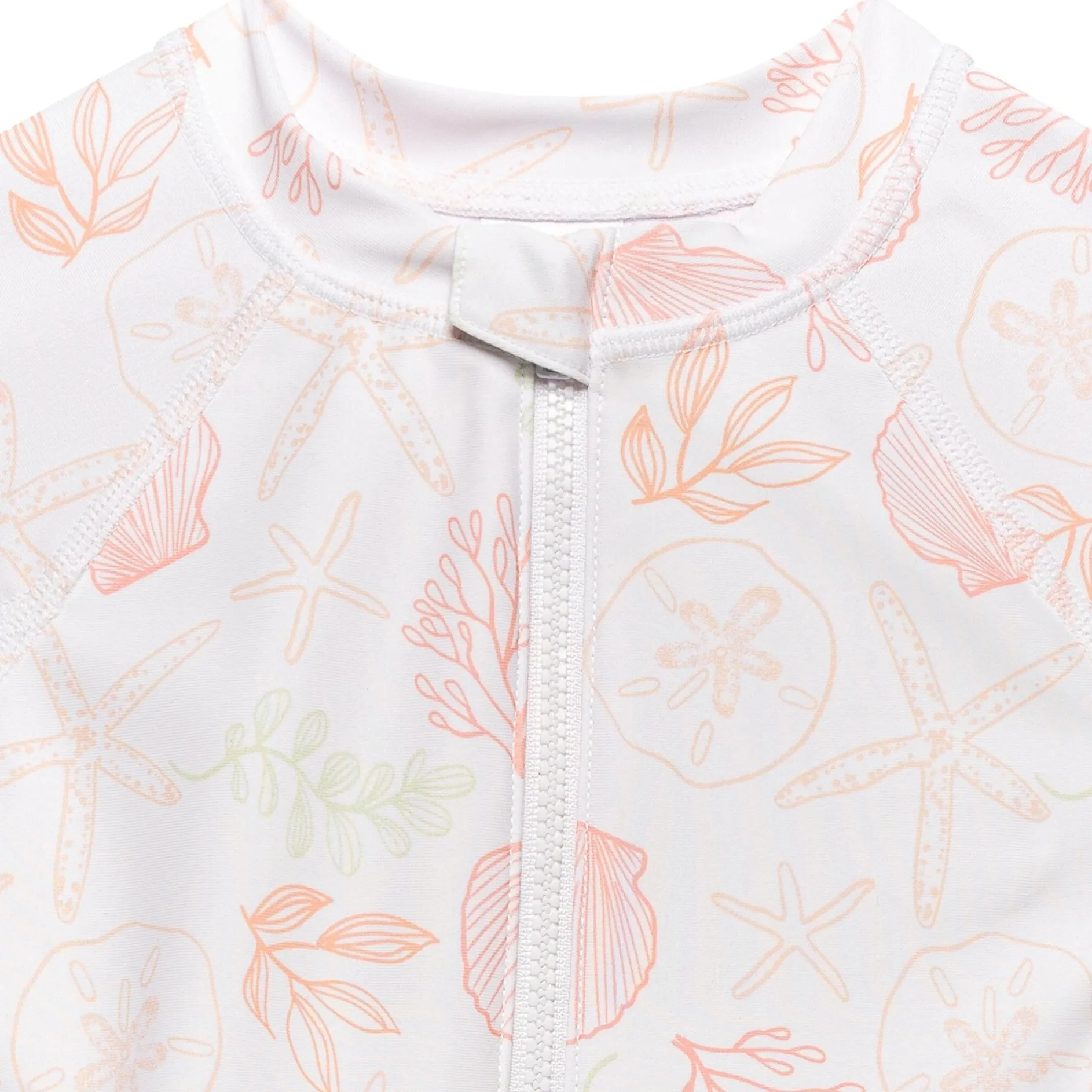 Toddler Girls UPF 50+ Seashells Rash Guard