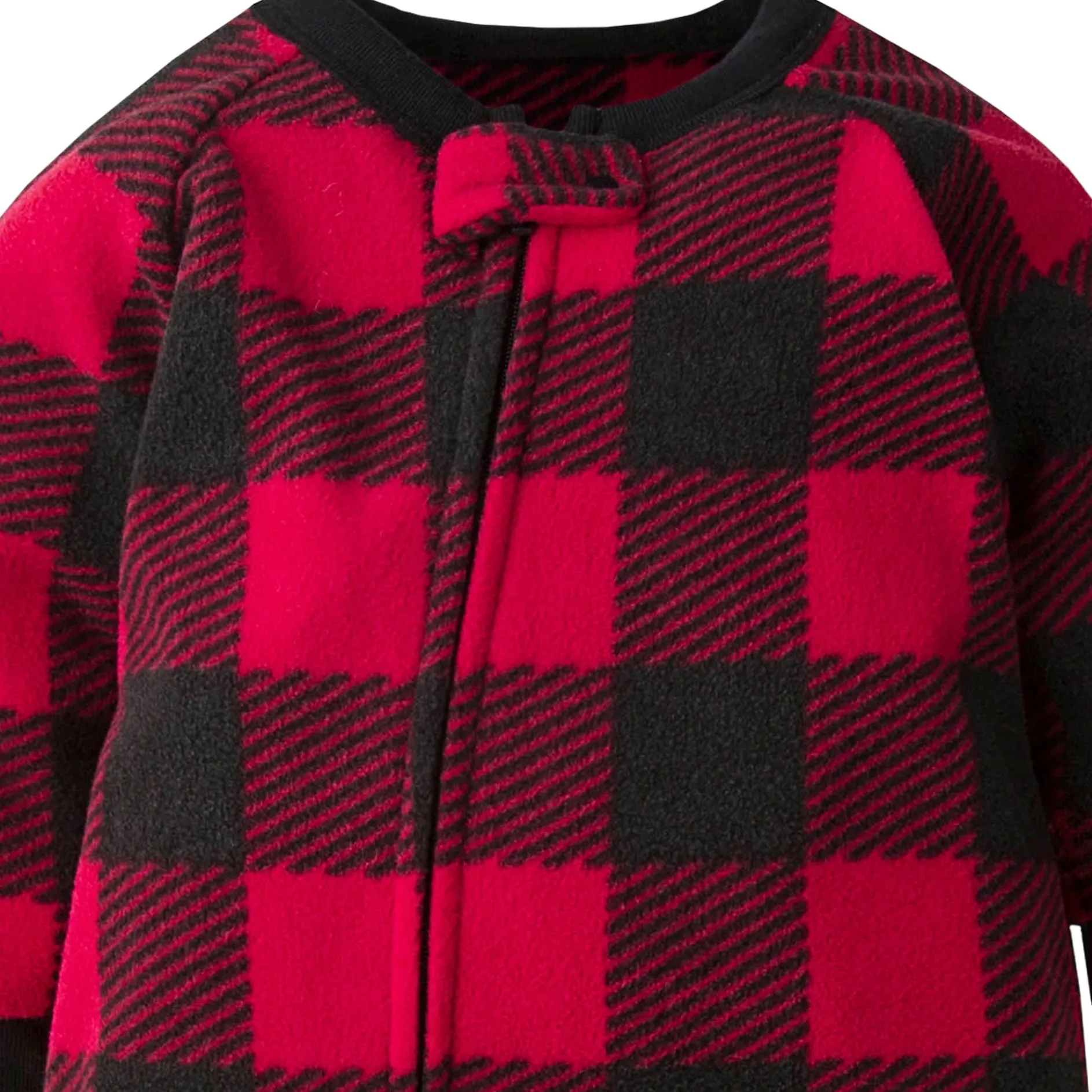 Toddler Neutral Buffalo Plaid Fleece Pajamas