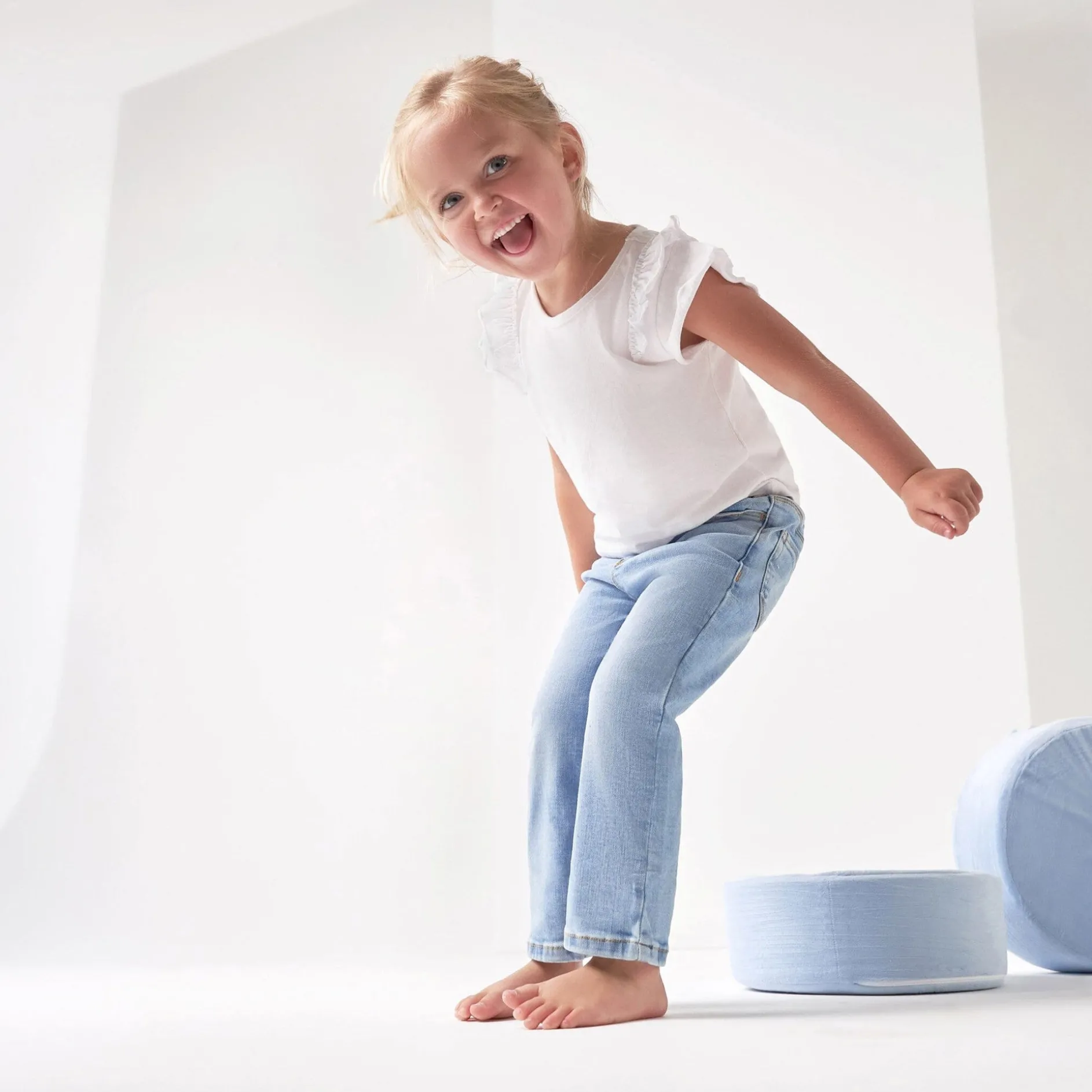 Toddler Neutral Light Blue Skinny Denim Jeans
