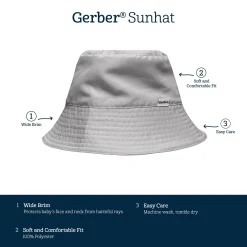 Toddler Neutral UPF 50+ Light Grey Sun Hat