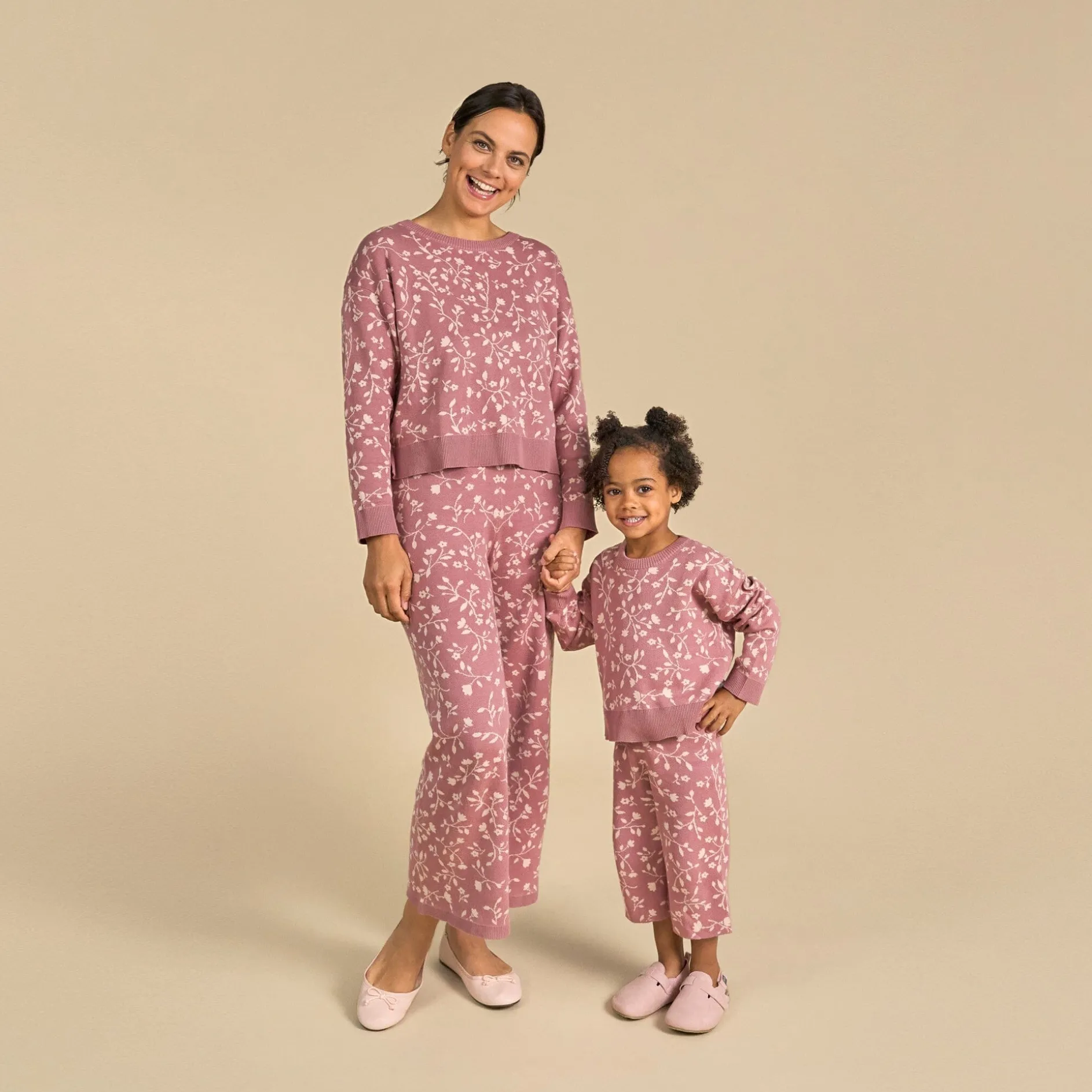 Womens Dark Rose Branches Sweater