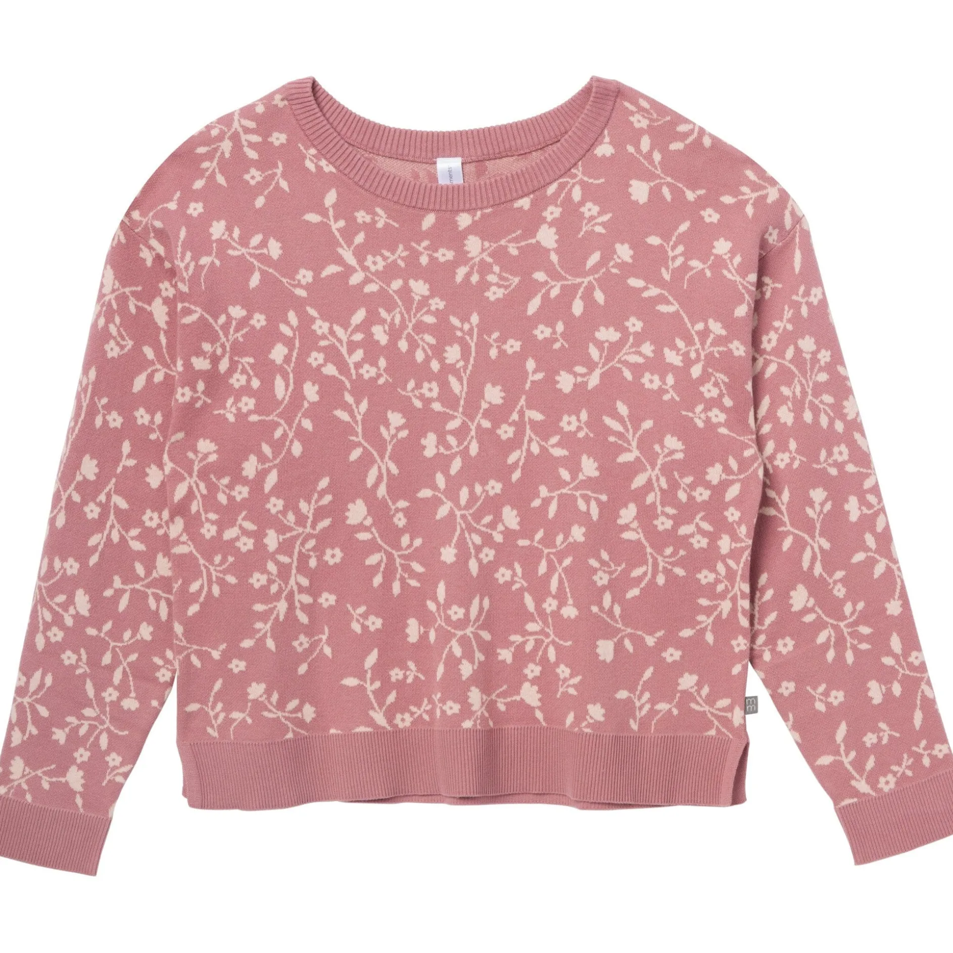 Womens Dark Rose Branches Sweater