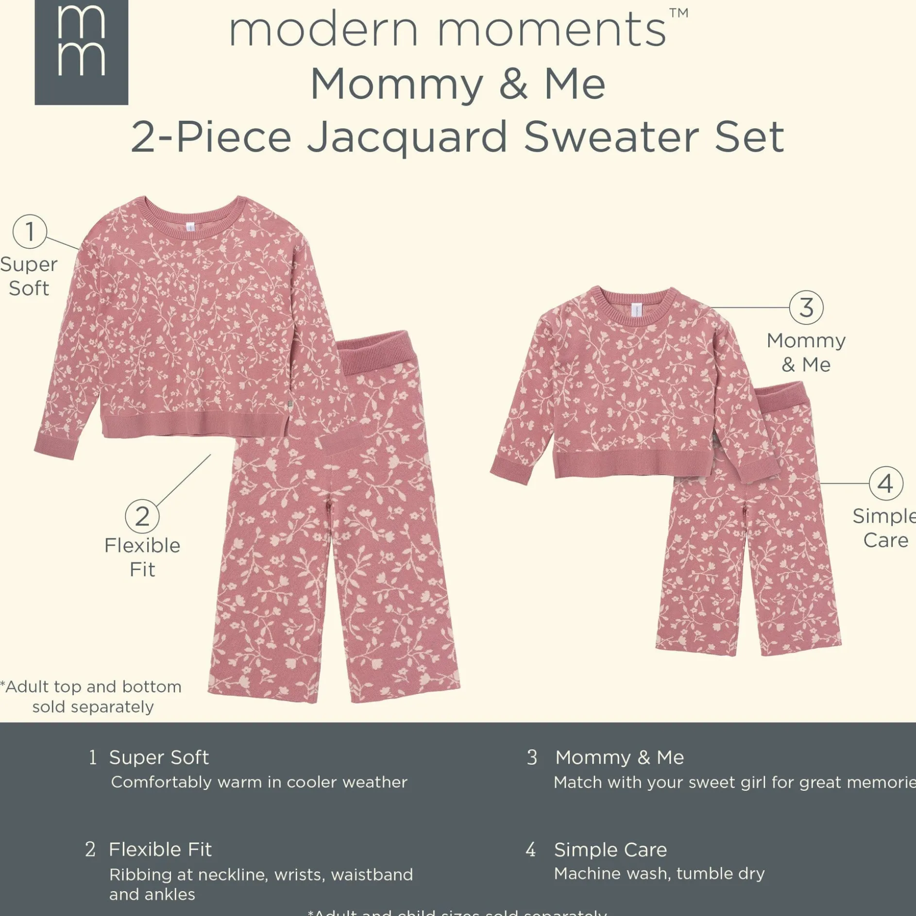 Womens Dark Rose Branches Sweater