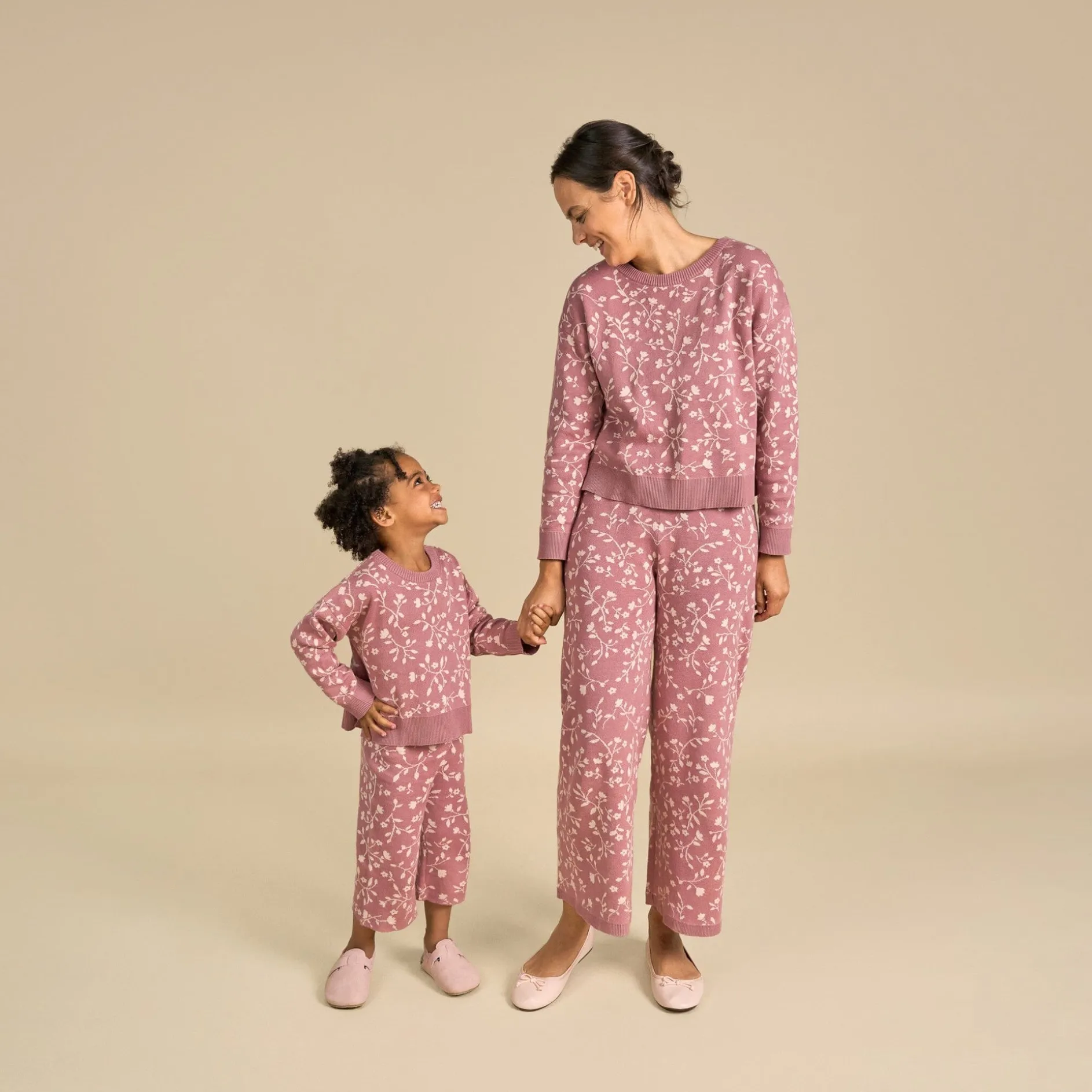 Womens Dark Rose Branches Sweater