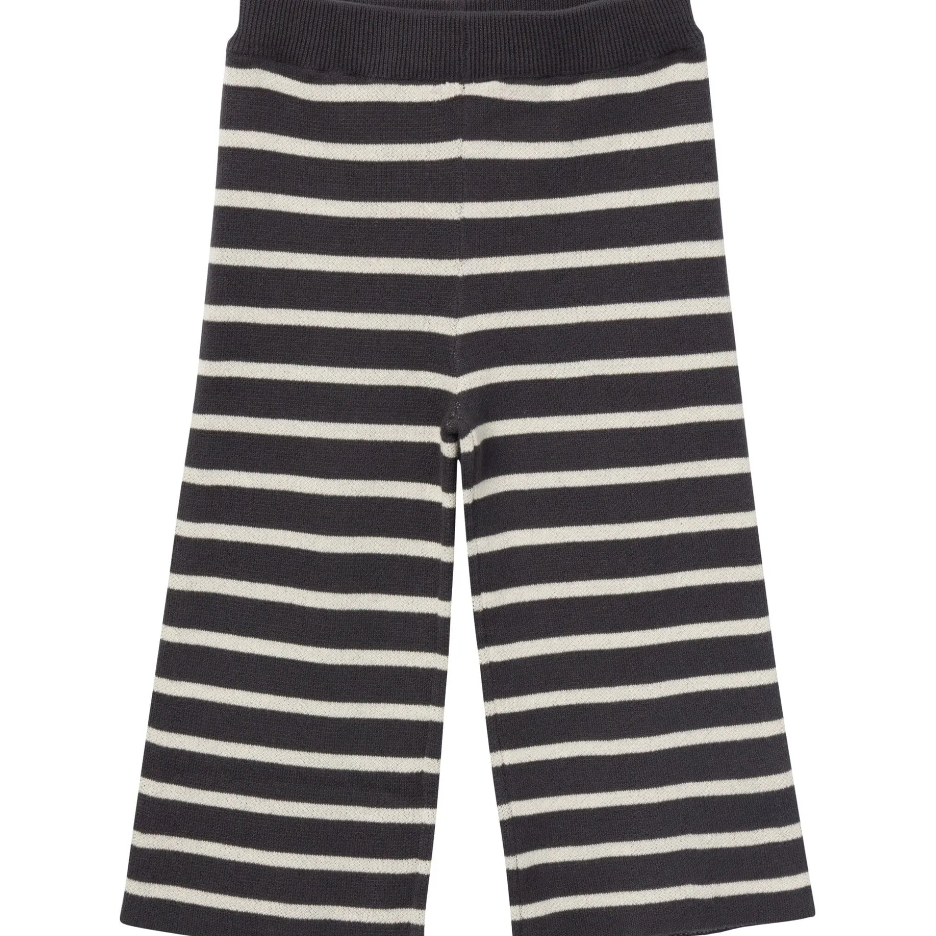 Womens Ivory Stripe Sweater Knit Pants