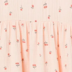 Womens Light Pink Daisies Gauze Dress