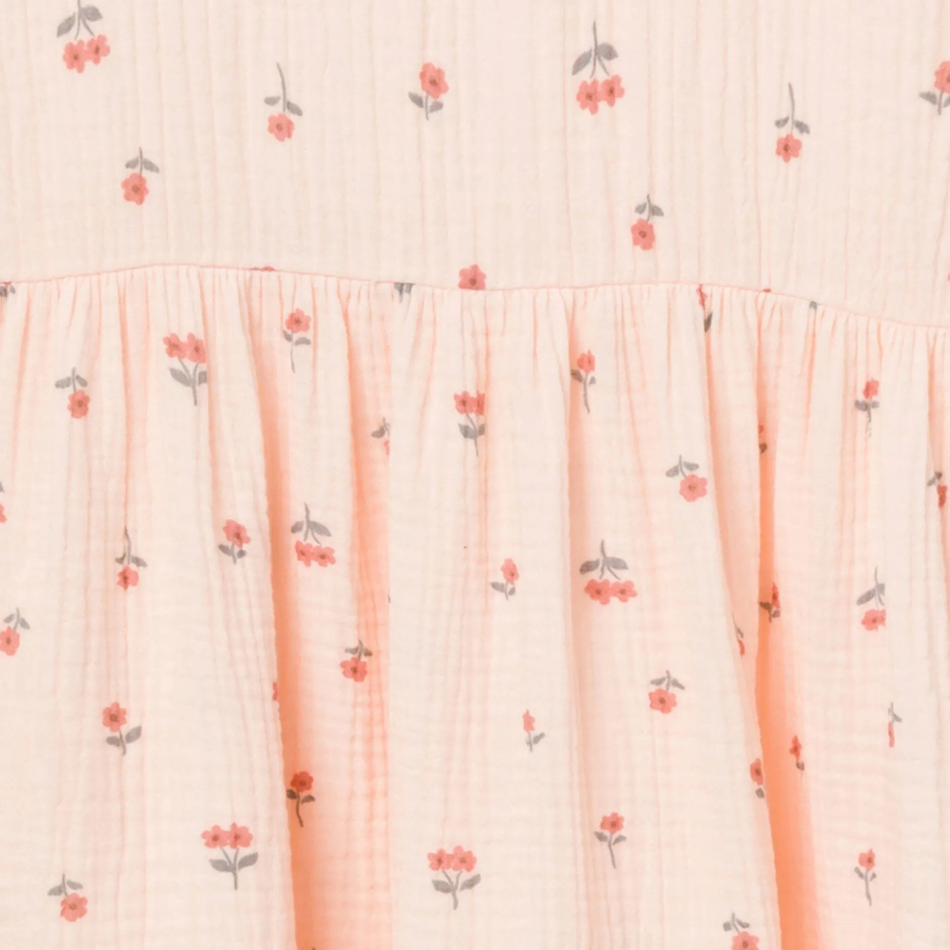 Womens Light Pink Daisies Gauze Dress