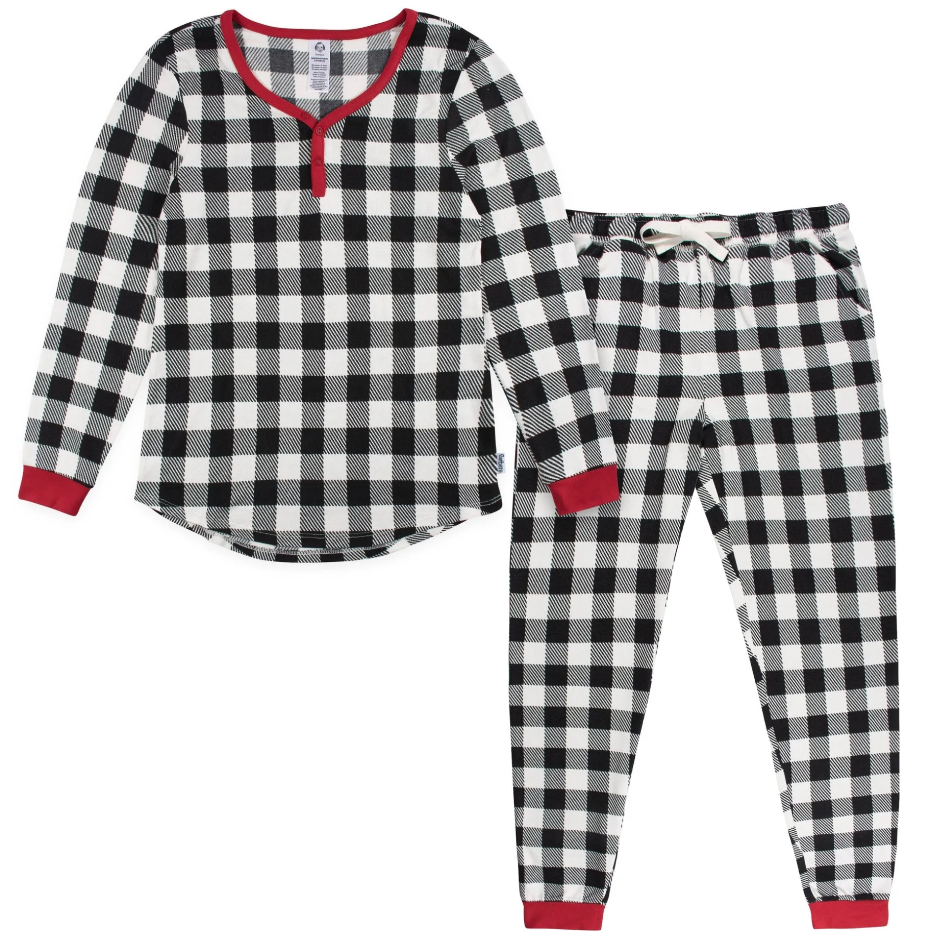 Women’s 2-Piece Hacci Buffalo Plaid Pajama Set