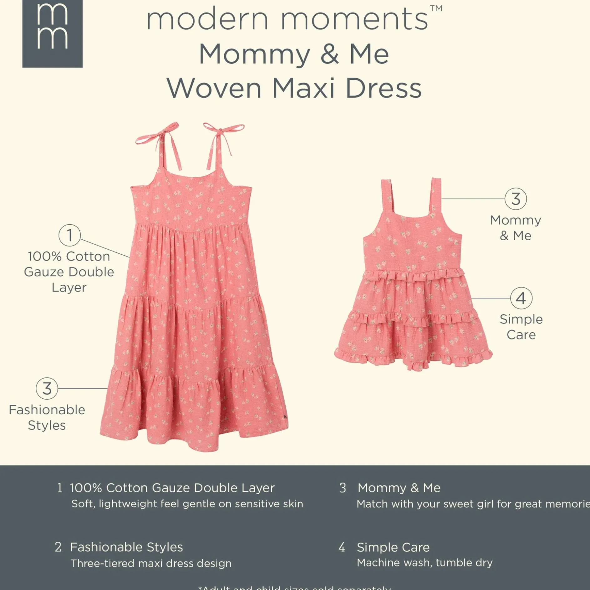 Womens Pink Raspberries Gauze Dress