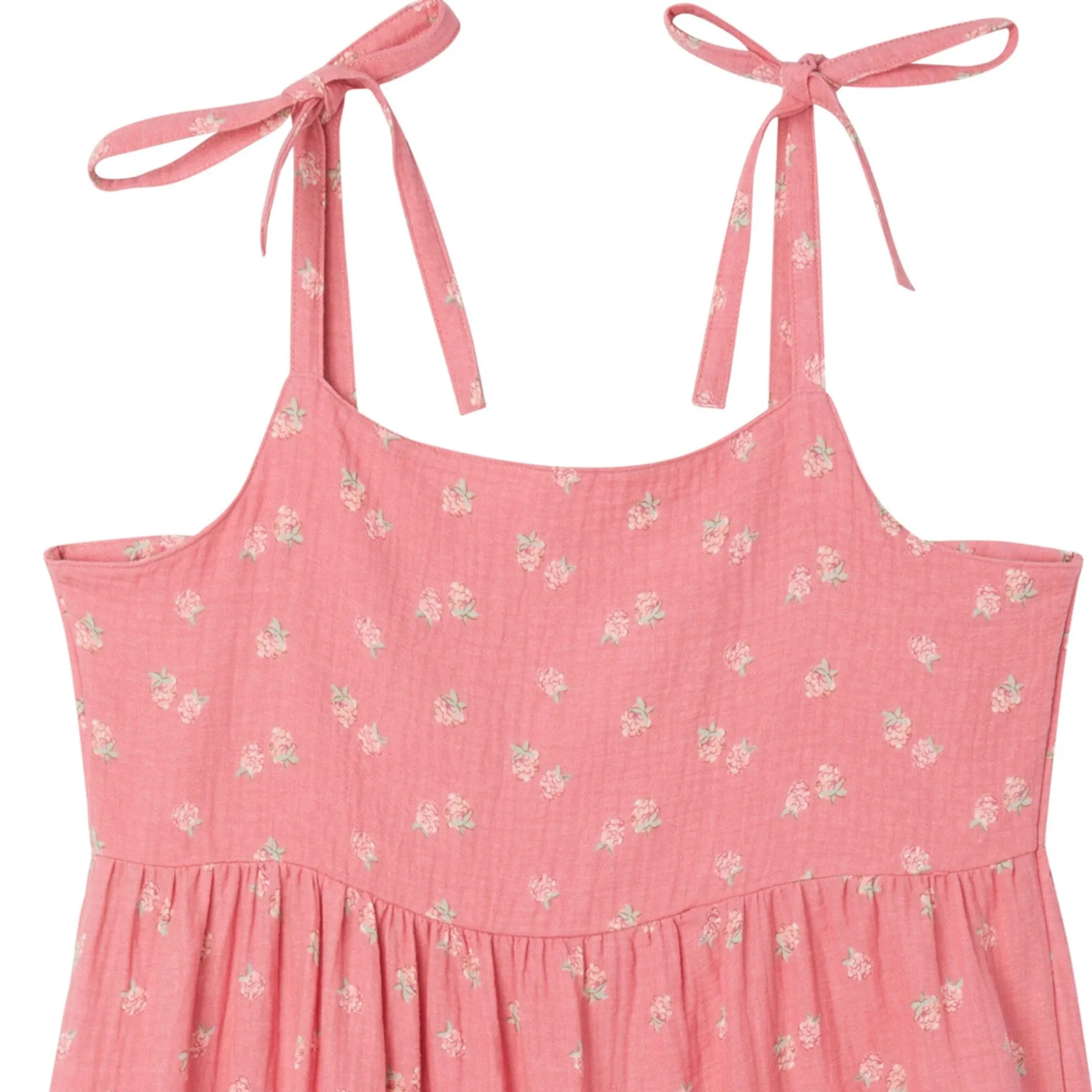 Womens Pink Raspberries Gauze Dress