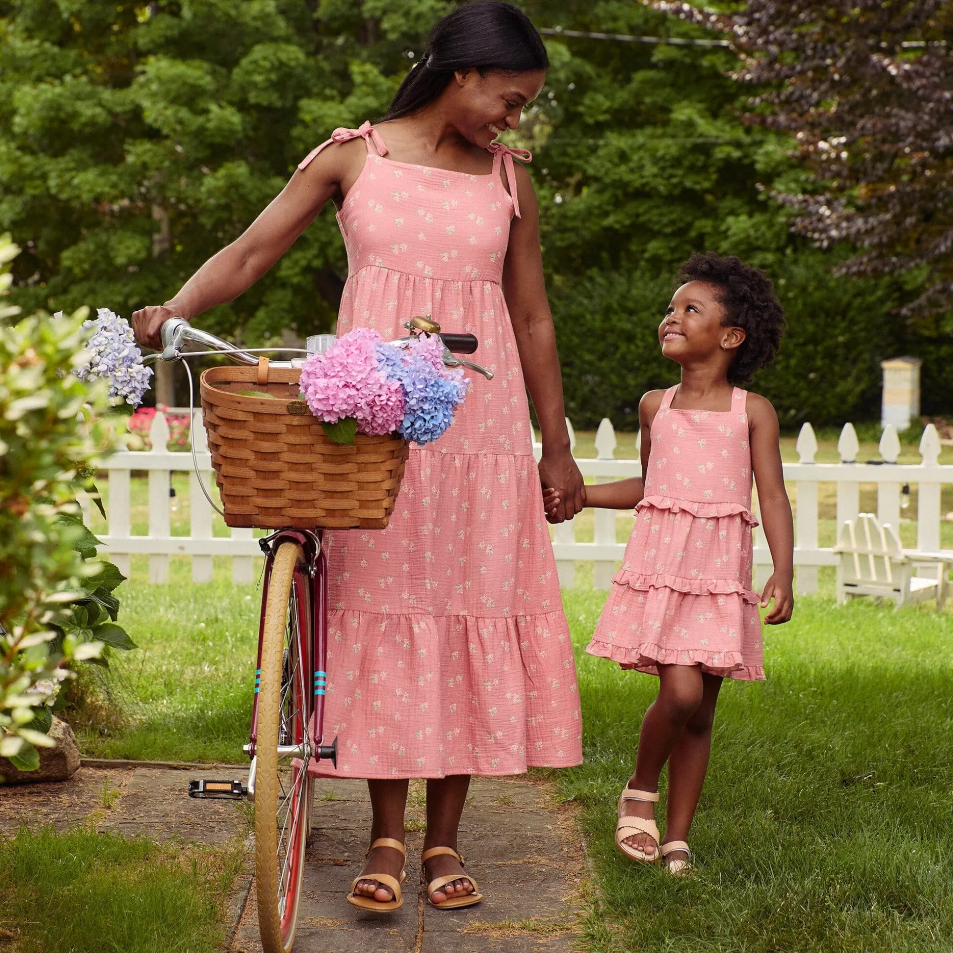 Womens Pink Raspberries Gauze Dress