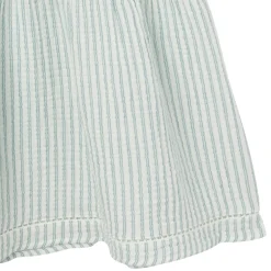 Womens Teal Stripe Gauze Dress