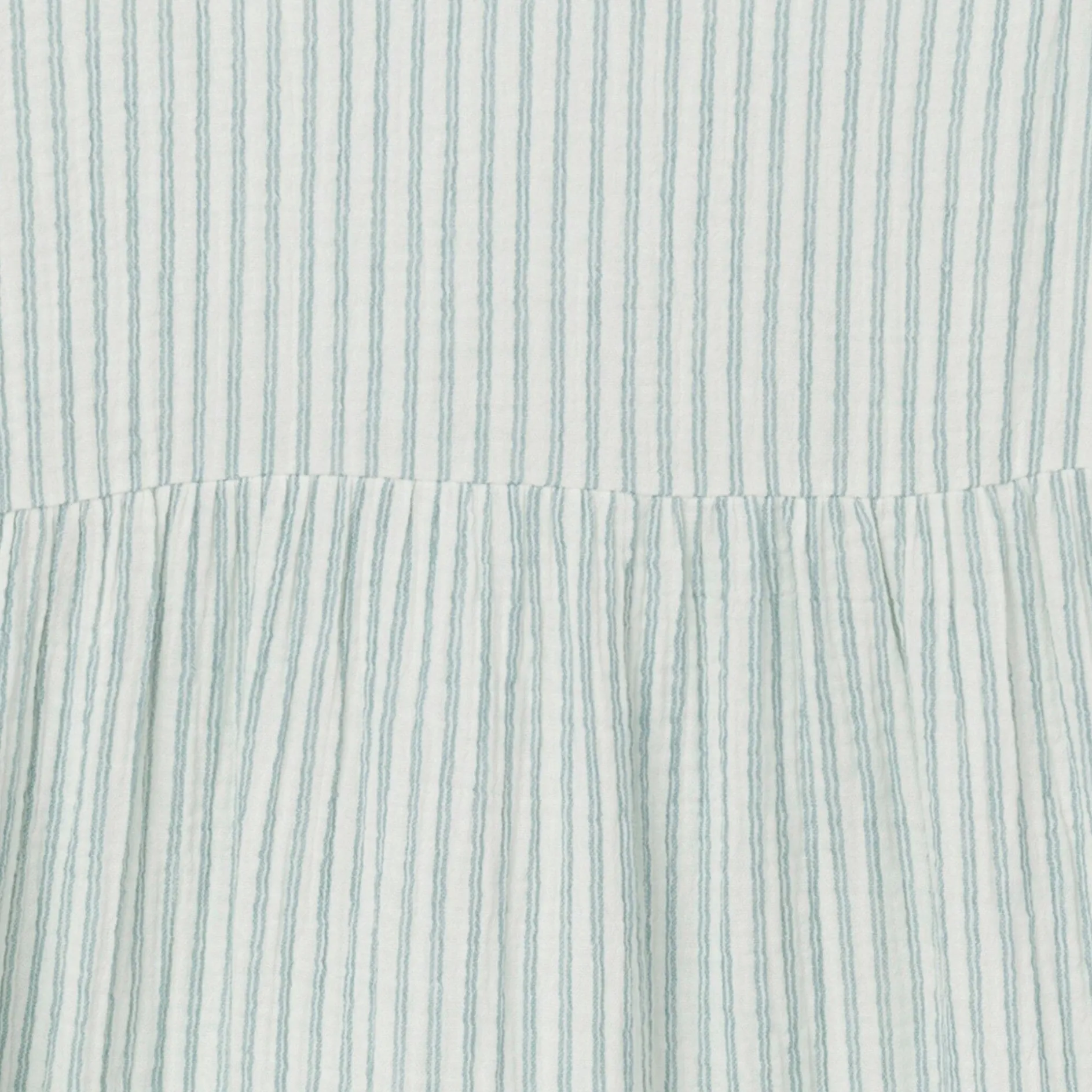 Womens Teal Stripe Gauze Dress